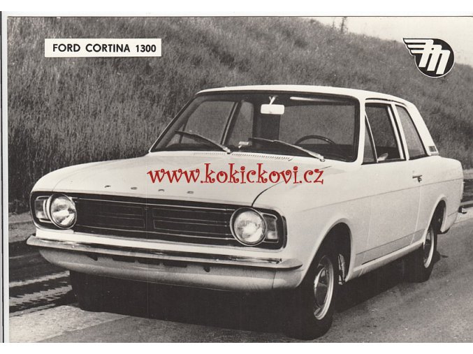 FORD CORTINA 1300 - MOTOTECHNA REKLAMNÍ FOTOGRAFIE -  15*21 CM PĚKNÝ ČISTÝ STAV