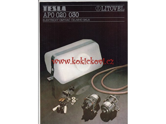 ELEKTRICKÝ OMÝVAČ ČELNÍHO SKLA - APO 020 030 TESLA LITOVEL - REKLAMNÍ PORSPEKT - A4 - 1 LIST