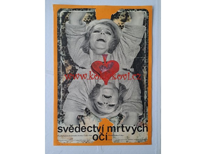 SVĚDECTVÍ MRTVÝCH OČÍ - FILMOVÝ PLAKÁT A3 - 1971 - Zdeněk Pavlík