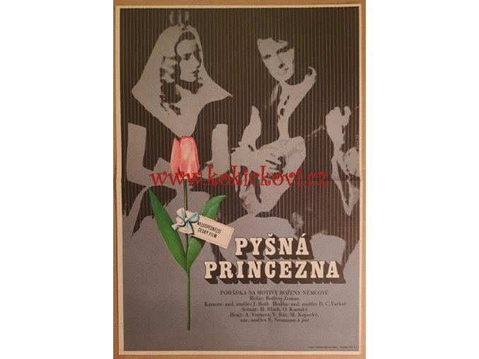 PYŠNÁ PRINCEZNA - filmový plakát -  ČSSR 1973 - Dobroslav Foll
