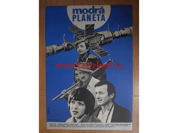 MODRÁ PLANETA - plakát A3 - 1979 - MENZEL - BRZOBOHATÝ - KODET - ŘEHÁK