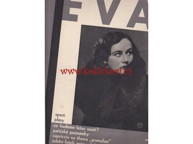 ČASOPIS EVA 3. ROČNÍK Č. 8 / 1931