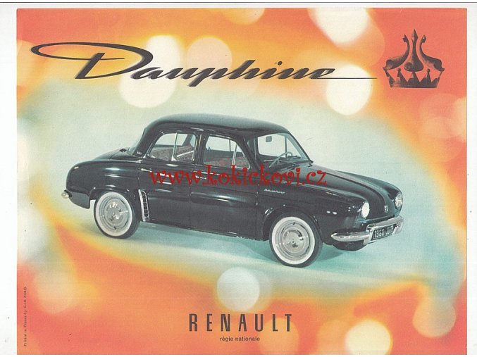 RENAULT DAUPHINE  - REKLAMNÍ PROSPEKT - 2A4