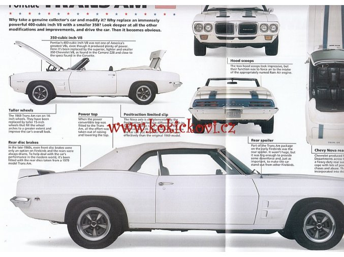 PONTIAC TRANS AM - KATALOGOVÝ LIST - 4 STRANY - ANGLICKY - ROZMĚRY  21*24 CM