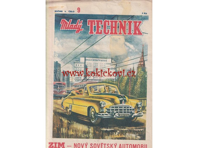 NOVÝ SOVĚTSKÝ AUTOMOBIL ZIL - TITULNÍ OBÁLKA - 1 ČÍSLO ČASOPISU ROK 1950