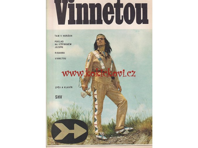 Vinnetou - ORIGINÁLNÍ SEŠIT 1969 - VĚTŠÍ A4 - IA STAV - 3 PÍSNĚ VIZ POPISEK