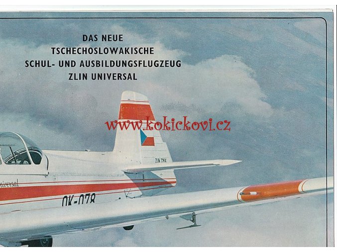 ZLÍN UNIVERSAL Z - 726 K ORIGINÁL PROSPEKT LETADLO 197? NĚMECKÝ TEXT