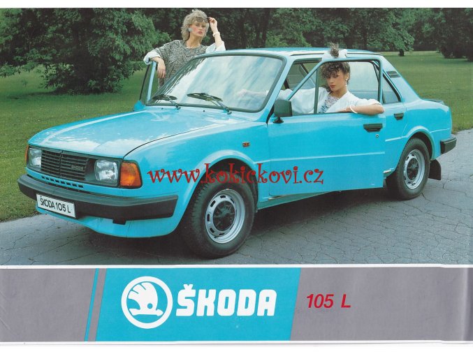 Škoda 105 L - prospekt - Motokov - NĚMECKY