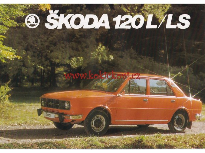 ŠKODA 120L / 120LS - REKLAMNÍ PROSPEKT A4 - 1 LIST - 2 STRANY - ANGLICKY - PĚKNÝ STAV