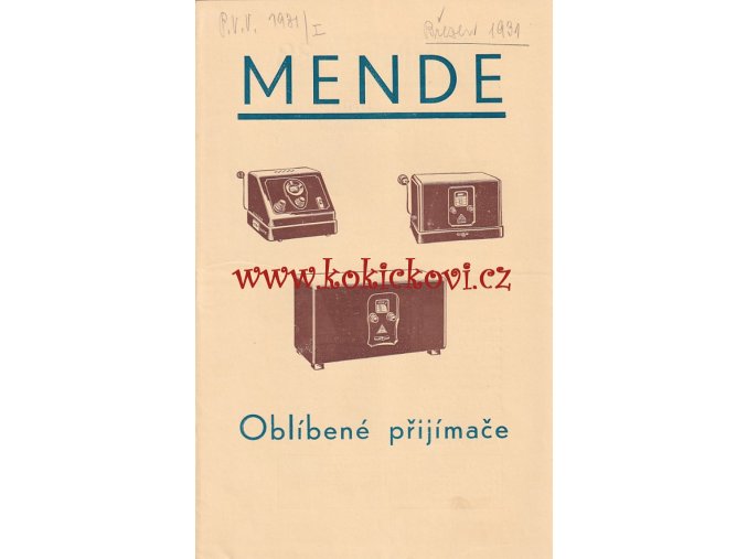 PROSPEKT ROK 1931 RADIO MENDE  38 MENDE  50