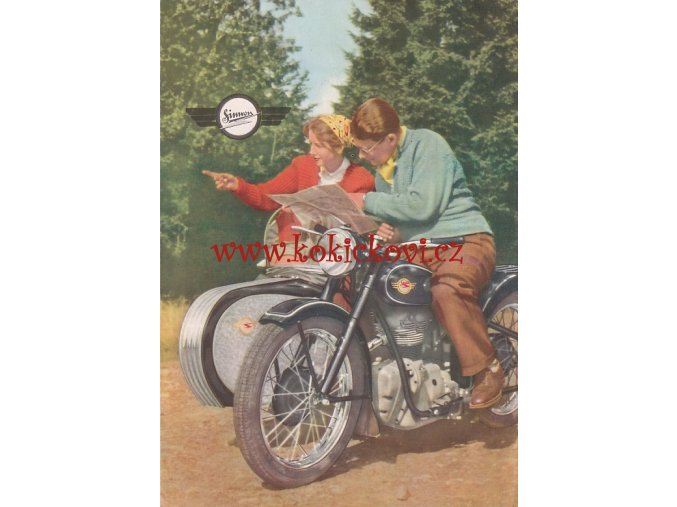 Originál reklamní prospekt motocykl Simson 425 - A5 - 8 stran - rok 1959