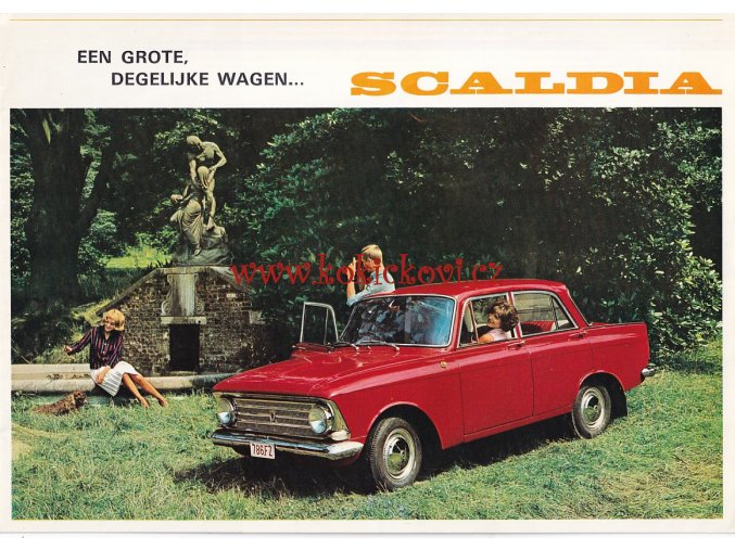 Moskvič - Moskvitch Scaldia 1400 - REKLAMNÍ PROSPEKT A4 - 4 STRANY - HOLANDSKY