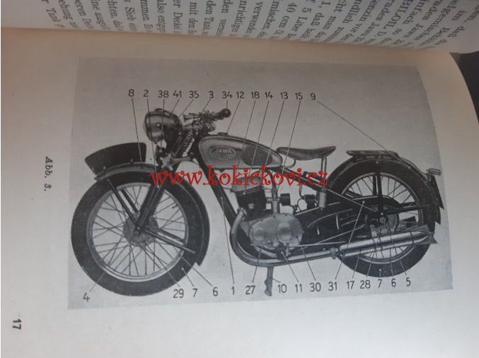 JAWA 250 Duplex - Blok - příručka pro jezdce na motocyklu 1939 IA STAV