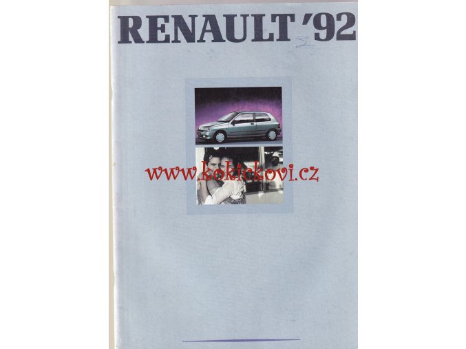 RENAULT ´92 - REKLAMNÍ PROSPEKT / KATALOG A4 - 36 STRAN - CLIO - NEVADA - ESPACE 21 ATD