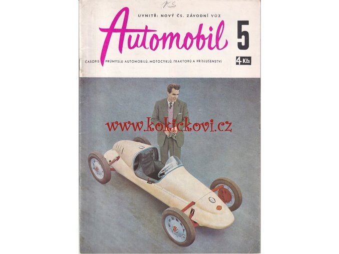 ČASOPIS AUTOMOBIL ČÍSLO 5/1958 - UVNITŘ PROTOTYP ZÁVODNÍHO AUTOMOBILU ESO 500