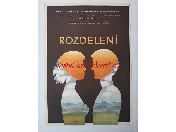 ROZDELENI - FILMOVÝ PLAKÁT A3 - PRUDILOVÁ 1976