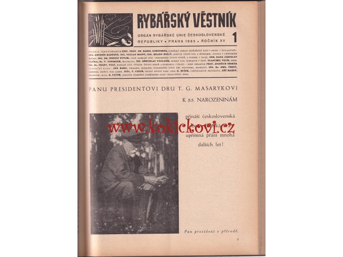 RYBÁŘSKÝ VĚSTNÍK 1934+1935 – 2 KOMPLETNÍ ROČNÍKY – 20 ČÍSEL