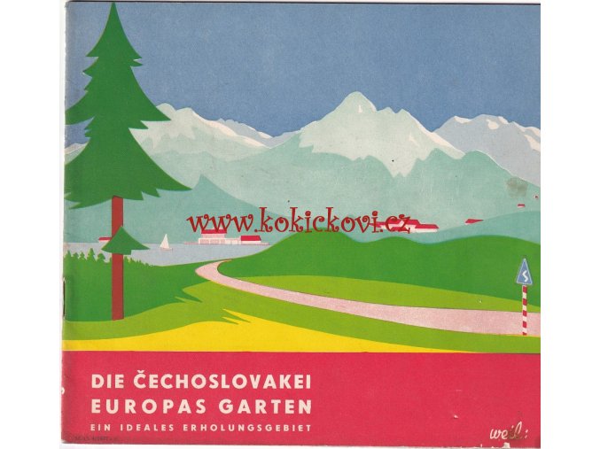 Die Čechoslovakei Europas garten Schulz, Prag, 1937 - Propagační materiál pro turisty - hlubotisk