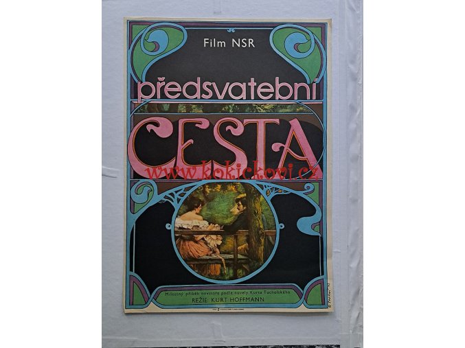 Předsvatební cesta - filmový plakát film SRN 1967, režie Kurt Hoffmann, Hrají: Cornelia Froboess, Christian Wolff, Werner Hinz