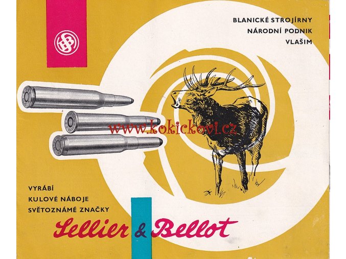 Sellier a Bellot - BLANICKÉ STROJÍRNY VLAŠIM - REKLAMNÍ PROSPEKT KULOVÝCH NÁBOJŮ 1959