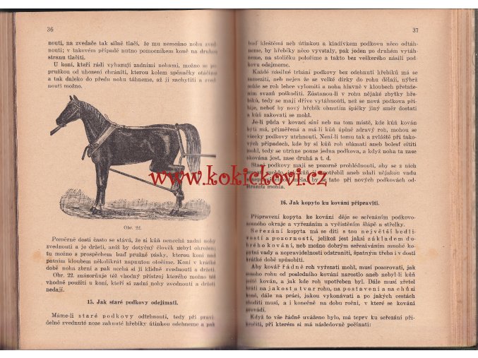 Nauka o kování koní - 1910 - František Štěpánek + přívazek Morfologie a fysiologie zvířat hospodářských 1918