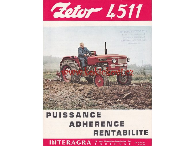 ZETOR 4511 - REKLAMNÍ PROSPEKT - A4 - 1 LIST 2 STRANY