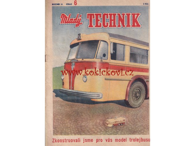 TROLEJBUS TATRA - TITULNÍ OBÁLKA - 1 ČÍSLO ČASOPISU ROK 1950