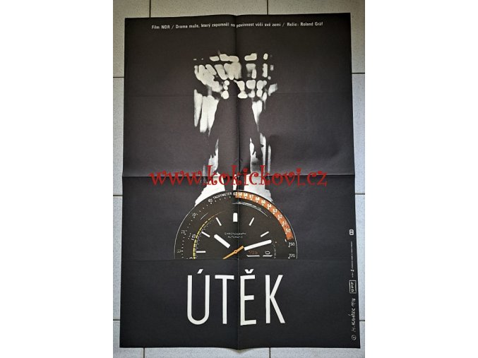 FILMOVÝ PLAKÁT A1 !!! - ÚTĚK - Miroslav Hlaváček 1978