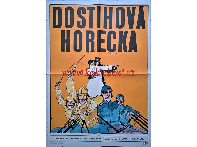 FILMOVÝ PLAKÁT VELIKOSTI A1 - DOSTIHOVÁ HOREČKA -  OBŘÍ ROZMĚR - A1 - 84*60 CM