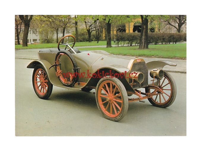 SPORTOVNÍ AUTOMOBIL BUGATTI TYP 13 R.V. 1911 - POHLEDNICE ZE SBÍREK NTM