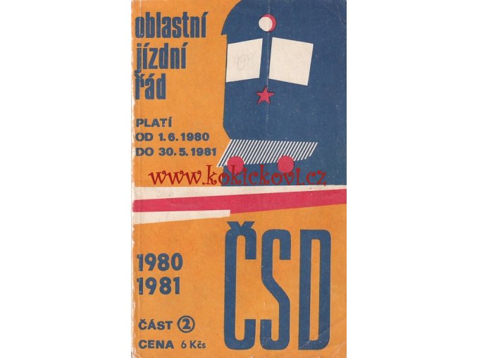 Oblastní jízdní řád ČSD 1980-1981 / Část 2.