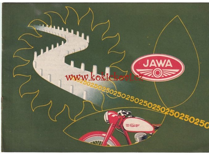 JAWA 250 PÉRÁK REKLAMNÍ PROSPEKT MOTOKOV 1951 - A5 - 8 STRAN