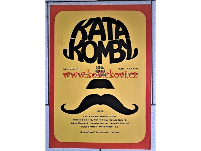 Katakomby film plakát Martin Frič Vlasta Burian - filmový plakát A3 - rok 1970