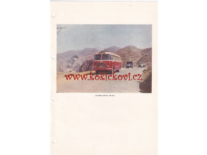 AUTOBUS ŠKODA 706 RTO - BAREVNÝ LETÁK / PROSPEKT A4 - 1 LIST