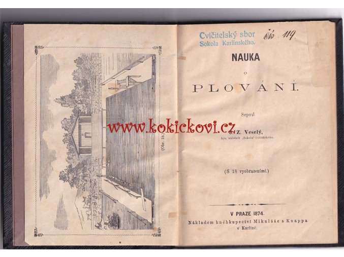 NAUKA O PLOVÁNÍ – J.Z. VESELÝ 1874 - RARITA PRO SBĚRATELE
