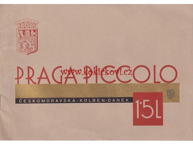 PRAGA PICCOLO 1,5 L - REKLAMNÍ PROSPEKT - ČESKOMORAVSKÁ KOLBEN DANĚK - A5 - ZAVŘENÝ A KABRIOLET
