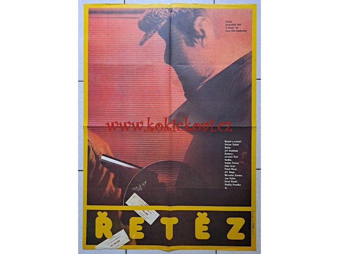 KRIMINÁLKA ŘETĚZ - FILMOVÝ PLAKÁT VELIKOSTI A1 - OBŘÍ ROZMĚR - A1 - 84*60 CM - ZDENĚK ZIEGLER 1981