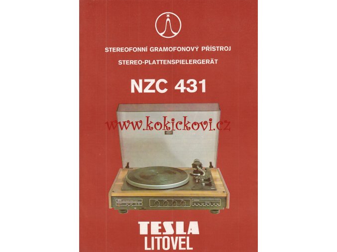 Tesla Litovel - STEREOFONNÍ GRAMOFONOVÝ PŘÍSTROJ NZC 431 - A4 - 2 STRANY