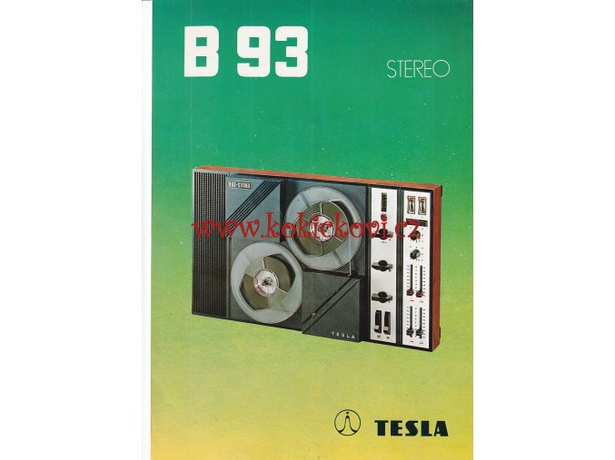 Cívkový magnetofon Tesla B 93 stereo - A4 - 4 STRANY - TESLA PARDUBICE