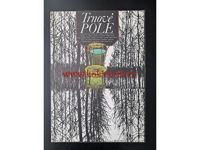 Trnové pole (filmový plakát A3, Milan Grygar - film ČSSR 1980, režie takar Kosek, Hrají: Karel Vochoč, Jaroslava Tvrzníková, František Řehák)