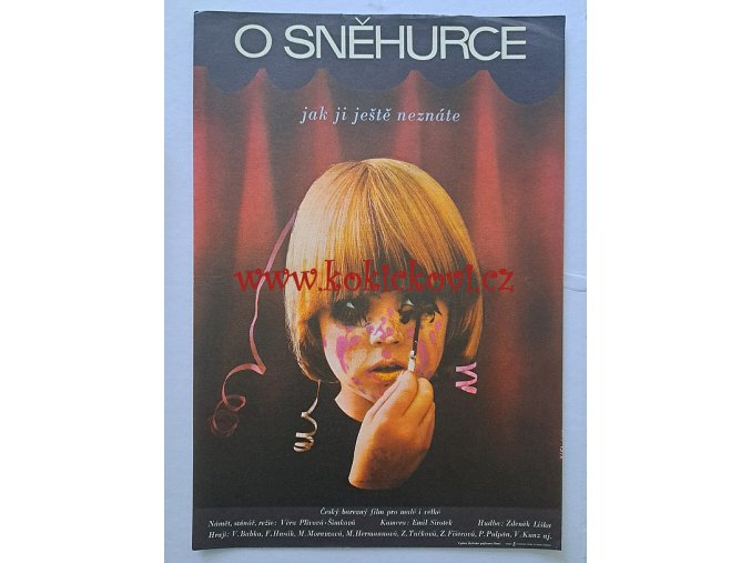 O SNĚHURCE - OLGA VYLEŤALOVÁ - český filmová plakát 1972 - režie Věra Plívová-Šimková