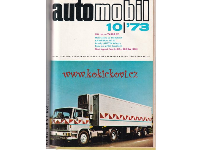 AUTOMOBIL ROČNÍK č.17, 1973 JAWA TATRA 613 ZETOR ŠKODA 110 R