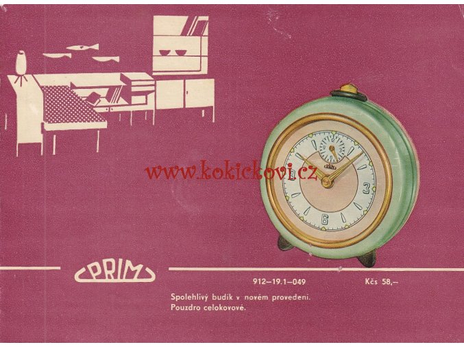 BUDÍKY HODINY PRIM - CHRONOTECHNA ŠTERBERK ČESKY 1964 PROSPEKT