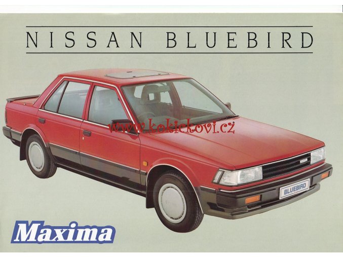 NISSAN BLUEBIRD MAXIMA – vintage 4stránkový prospekt A4 – listopad 1985