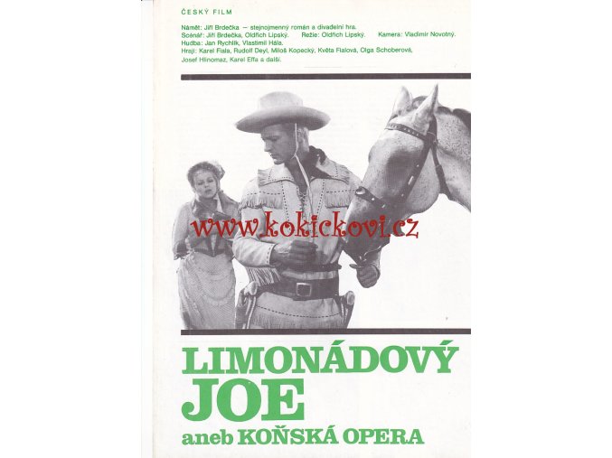 Filmový plakát LIMONÁDOVÝ JOE A4 program JIŘÍ BRDEČKA OLGA SCHOBEROVÁ