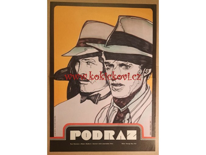 PODRAZ - filmový plakát A3 -  Robert Redford - Paul Newman - USA 1975 - Karel Machálek
