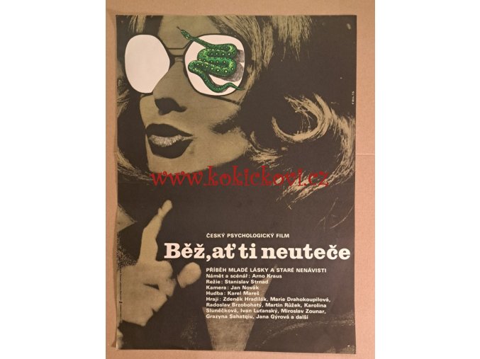 Běž, ať ti neuteče ČSSR film plakát A3 Dobroslav Foll -1976 - velikost A3