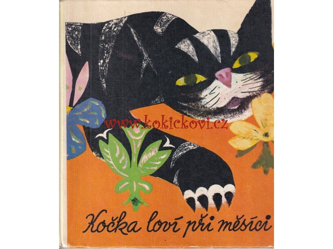 Kočka loví při měsíci