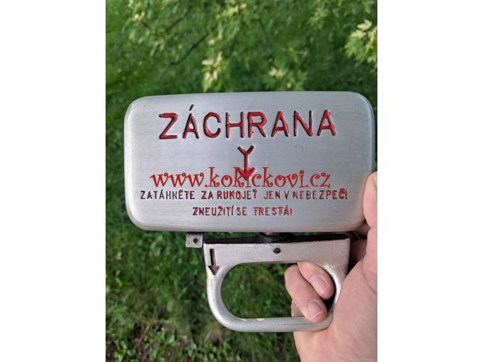 ORIGINÁLNÍ VLAKOVÁ ZÁCHRANNÁ ČSD BRZDA - RETRO DOPLNĚK DO BYTU NEBO MUZEA - VAGÓNKA STUDÉNKA