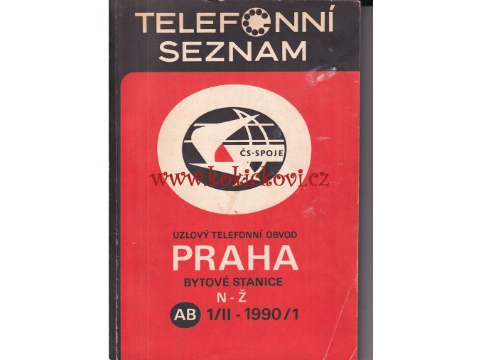 Telefonní seznam Praha 1990-91, BYTOVÉ STANICE N-Ž - A4 - 374 stran